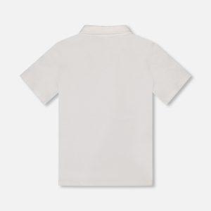 Short Sleeve Polo Shirt White - Image 3