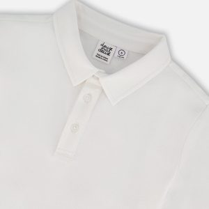Short Sleeve Polo Shirt White - Image 4