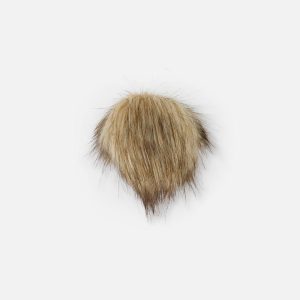Beige Fake Fur Pompom For Hat