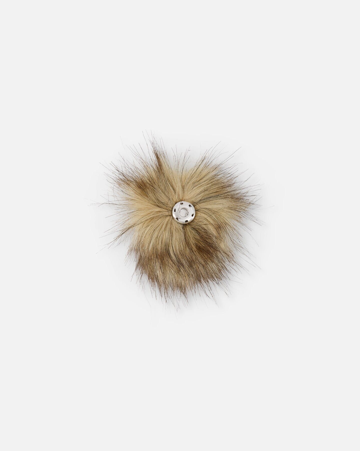 Beige Fake Fur Pompom For Hat - Image 2