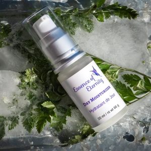 Essence of Eternity Day Moisturizer with almond, avocado, jojoba, and rose for lightweight hydration