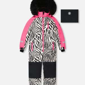 One-Piece Play Snowsuit Zebra Print - Image 7