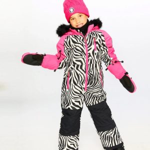 One-Piece Play Snowsuit Zebra Print - Image 2