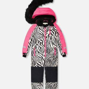 One-Piece Play Snowsuit Zebra Print - Image 3