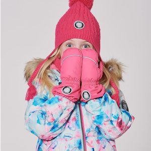 Alternative view of Winter Mittens Play Flash Coral
