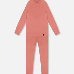 Merino Wool Base Layer Set Dusty Pink