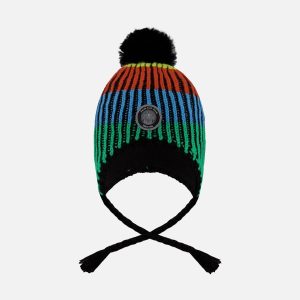 Lined Peruvian Knit Winter Hat With Pompom Multicolor - Image 7