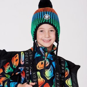 Lined Peruvian Knit Winter Hat With Pompom Multicolor - Image 2