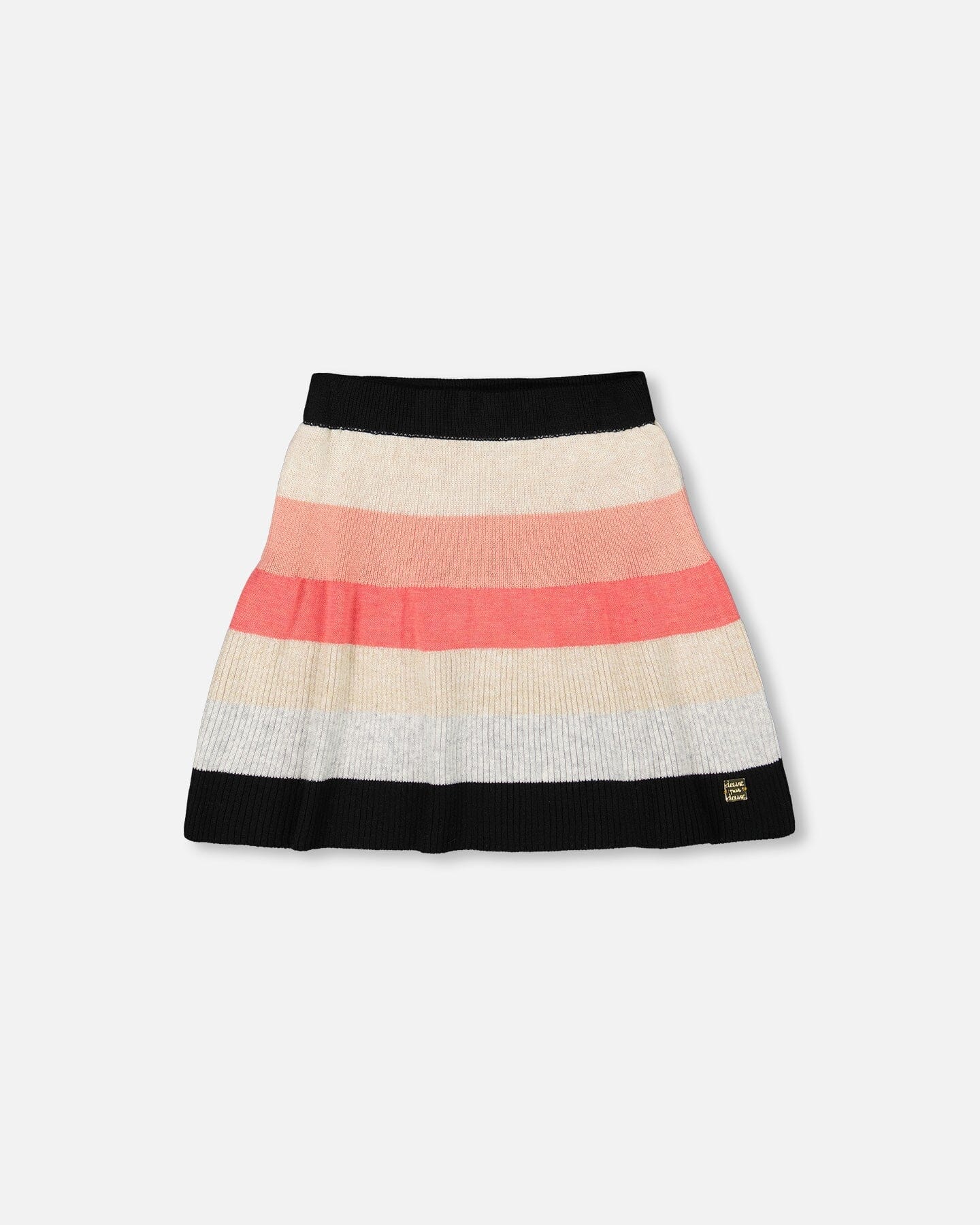 Striped Knit Skirt Beige Black And Pink - Image 14