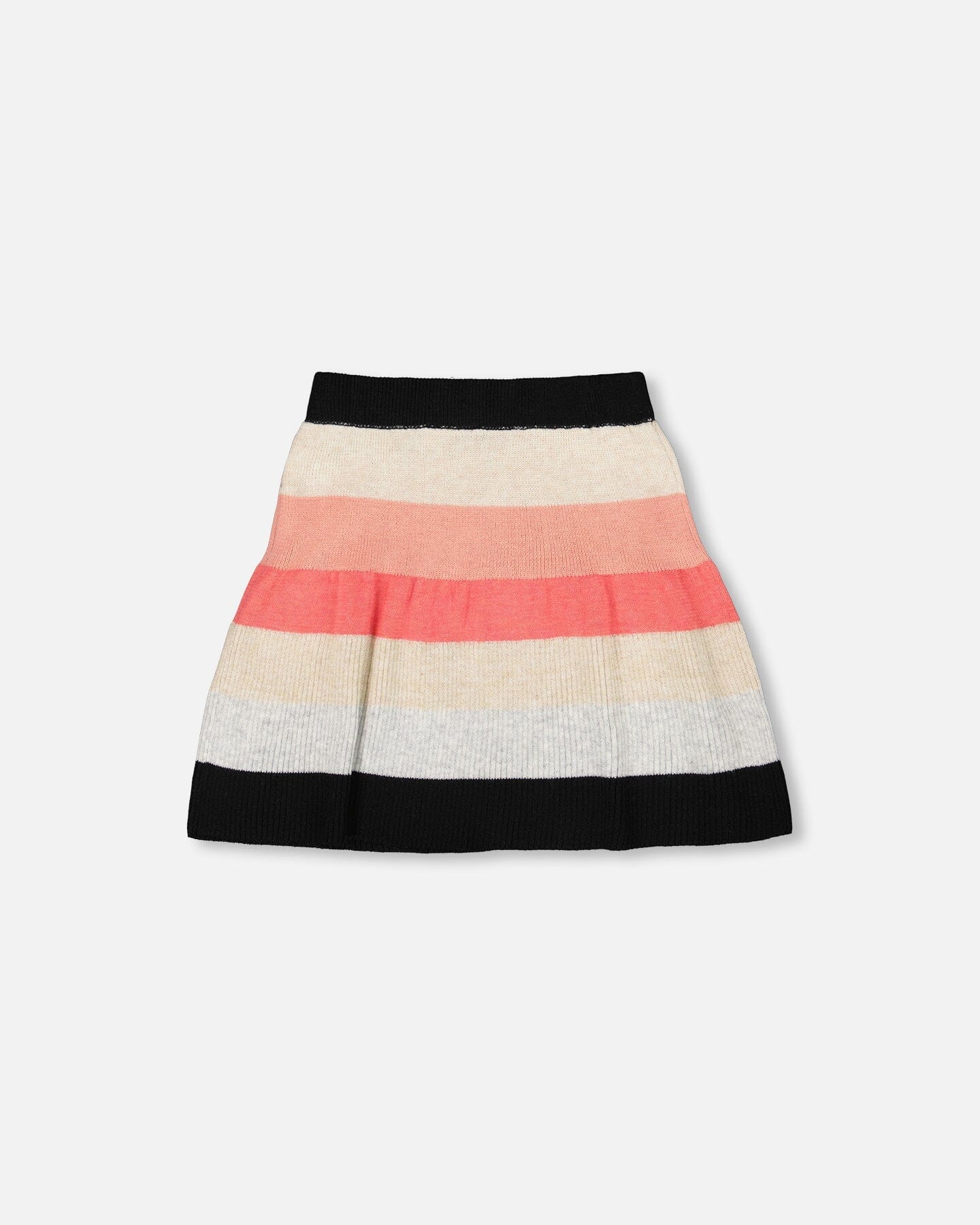 Striped Knit Skirt Beige Black And Pink - Image 3