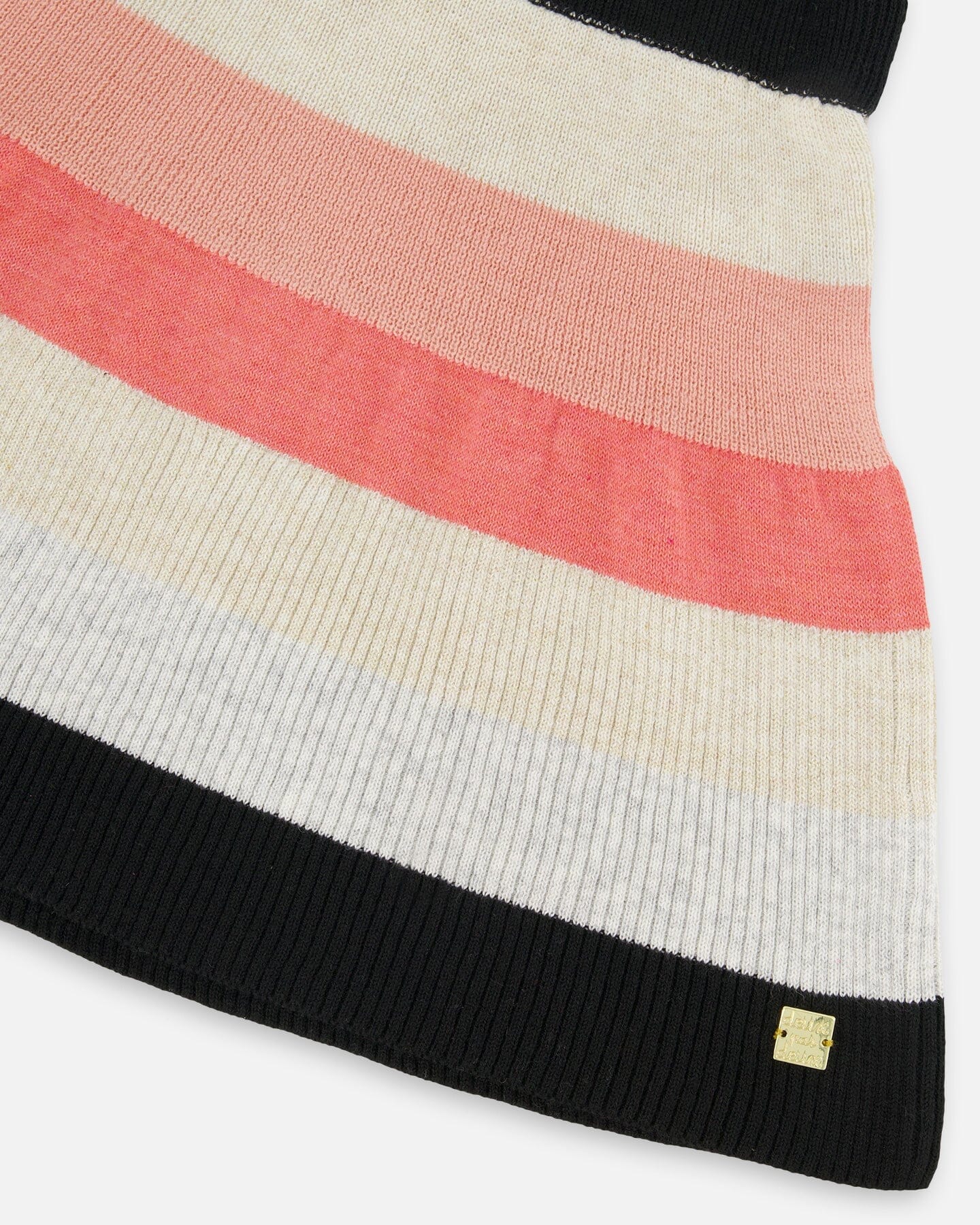 Striped Knit Skirt Beige Black And Pink - Image 4
