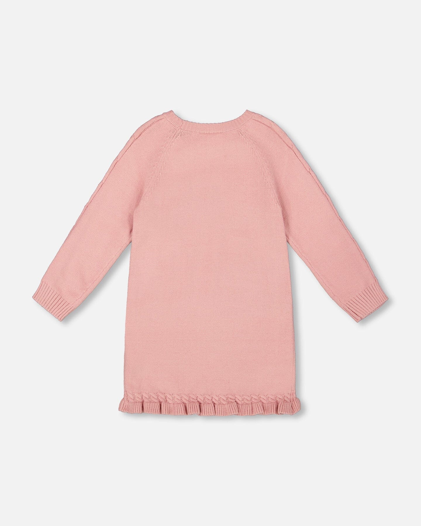 Knitted Dress Dusty Pink With Unicorn Intarsia - Image 3
