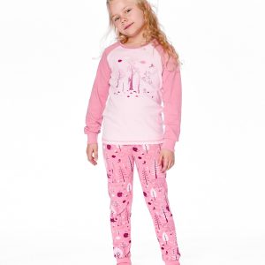 Alternative view of Organic Cotton Two-Piece Pajamas Pink Forest