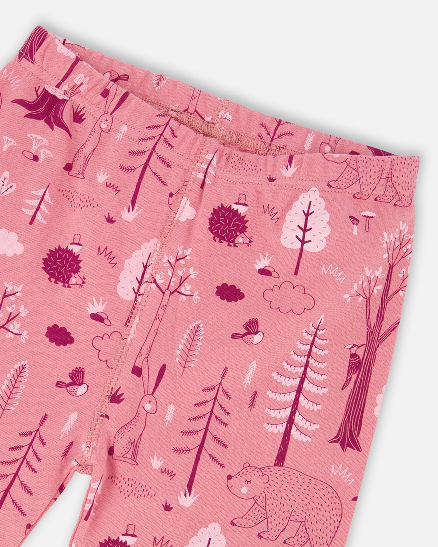 Organic Cotton Two-Piece Pajamas Pink Forest - Image 5