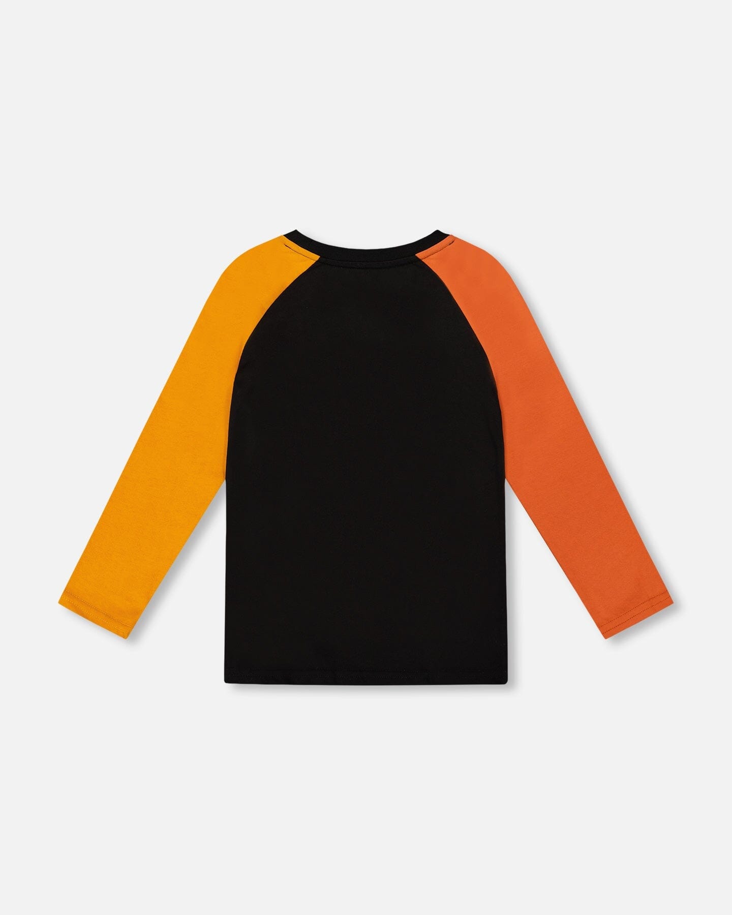 Black Long Sleeve Raglan T-Shirt With Glow-In-The-Dark Dinosaur Print - Image 3