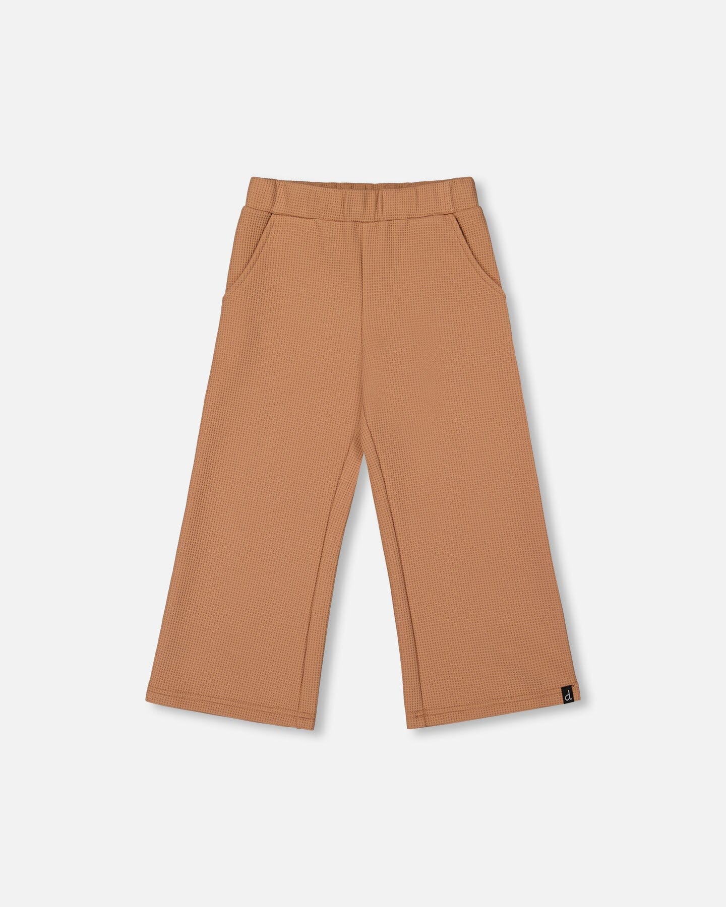Waffle Flare Leg Pants Caramel Brown - Image 6