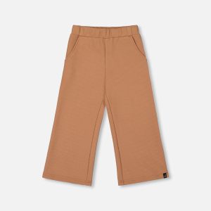 Waffle Flare Leg Pants Caramel Brown