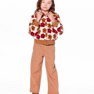 Alternative view of Waffle Flare Leg Pants Caramel Brown