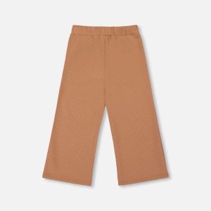 Waffle Flare Leg Pants Caramel Brown - Image 3