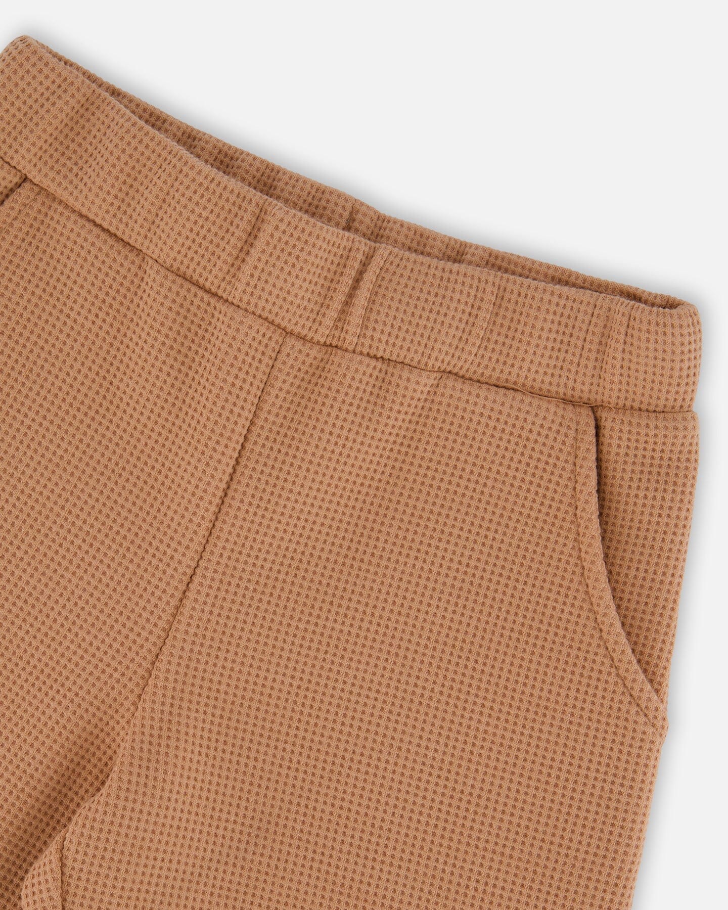 Waffle Flare Leg Pants Caramel Brown - Image 4