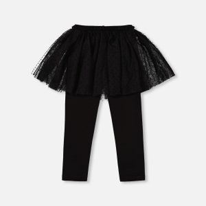 Leggings With Tulle Skirt Black - Image 3