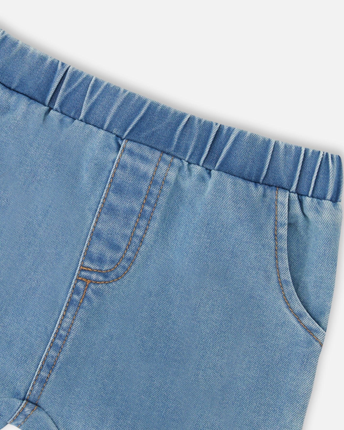 Light Blue Chambray Top And Short Set - Image 5