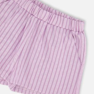 Top And Short Set Lavender Stripes - Image 5