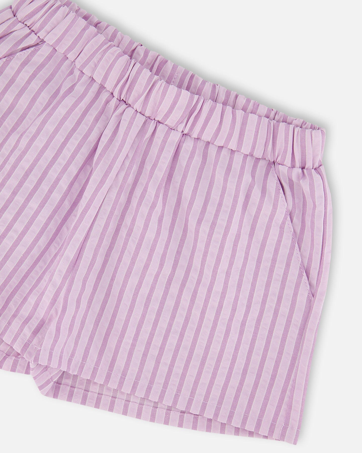 Top And Short Set Lavender Stripes - Image 5