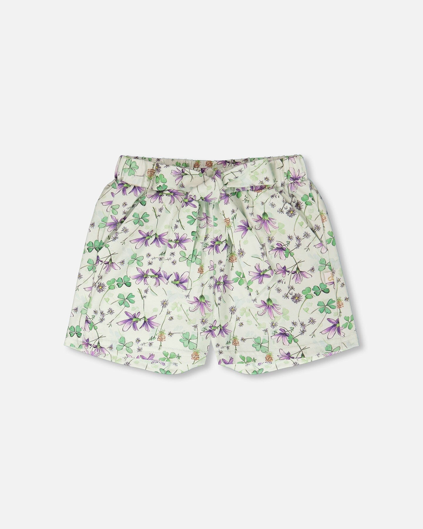 Jersey Shorts Green Printed Flowers - Image 7