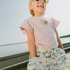 Jersey Shorts Green Printed Flowers - Image 2
