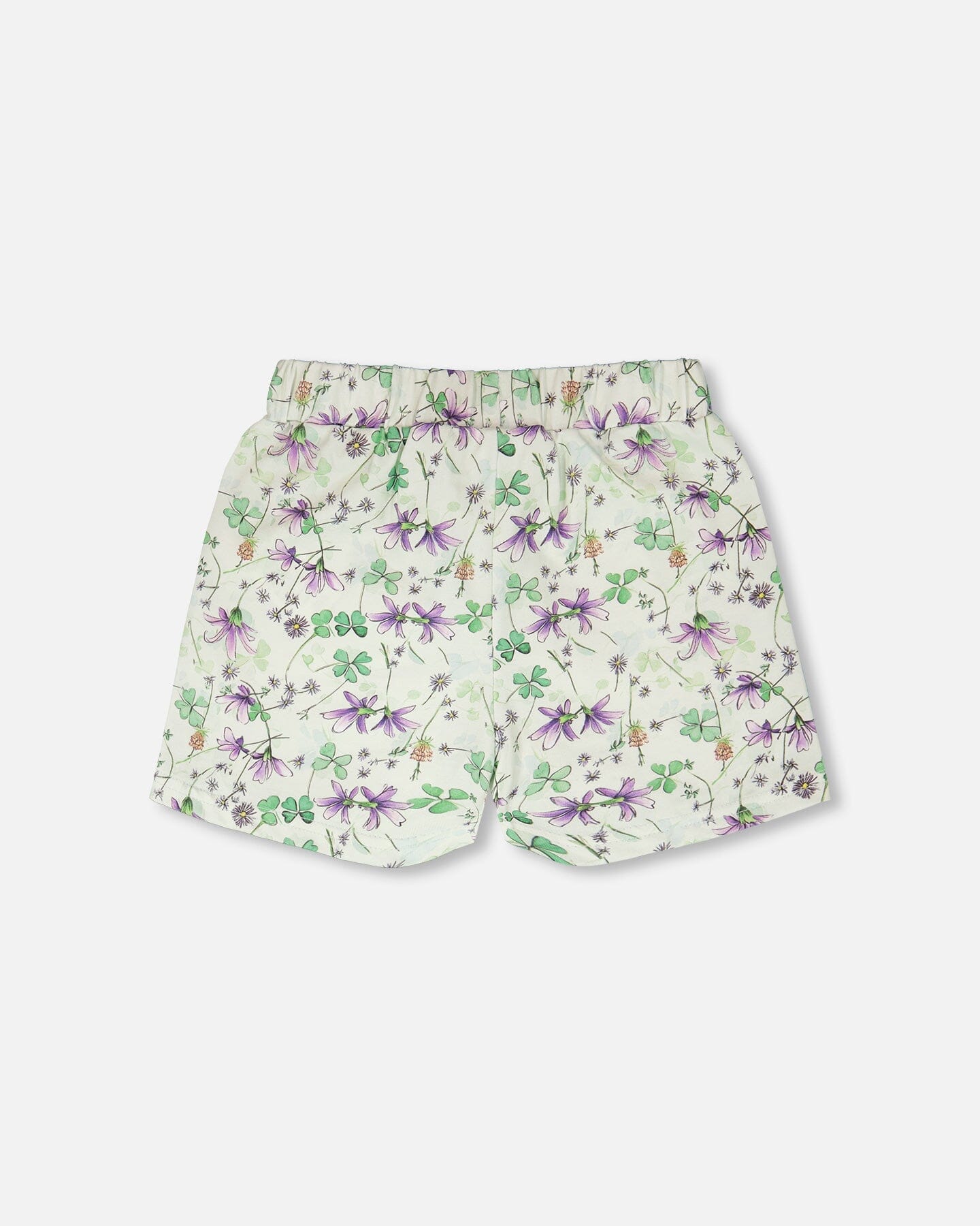 Jersey Shorts Green Printed Flowers - Image 4