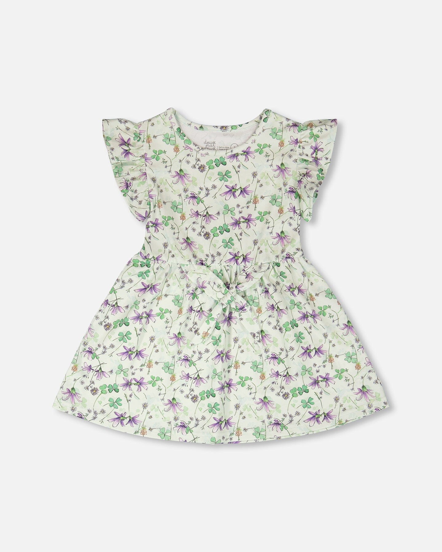 Jersey Dress Green Printed Flowers - Image 13
