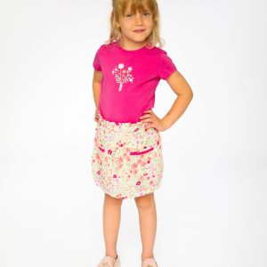 Muslin Skort Off White Printed Flowers - Image 2