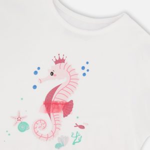 Organic Cotton Jersey T-Shirt White - Image 4