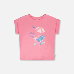 Organic Cotton Jersey T-Shirt Pink - Image 8
