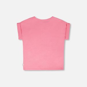 Organic Cotton Jersey T-Shirt Pink - Image 3