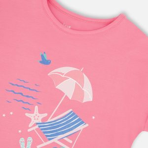 Organic Cotton Jersey T-Shirt Pink - Image 4
