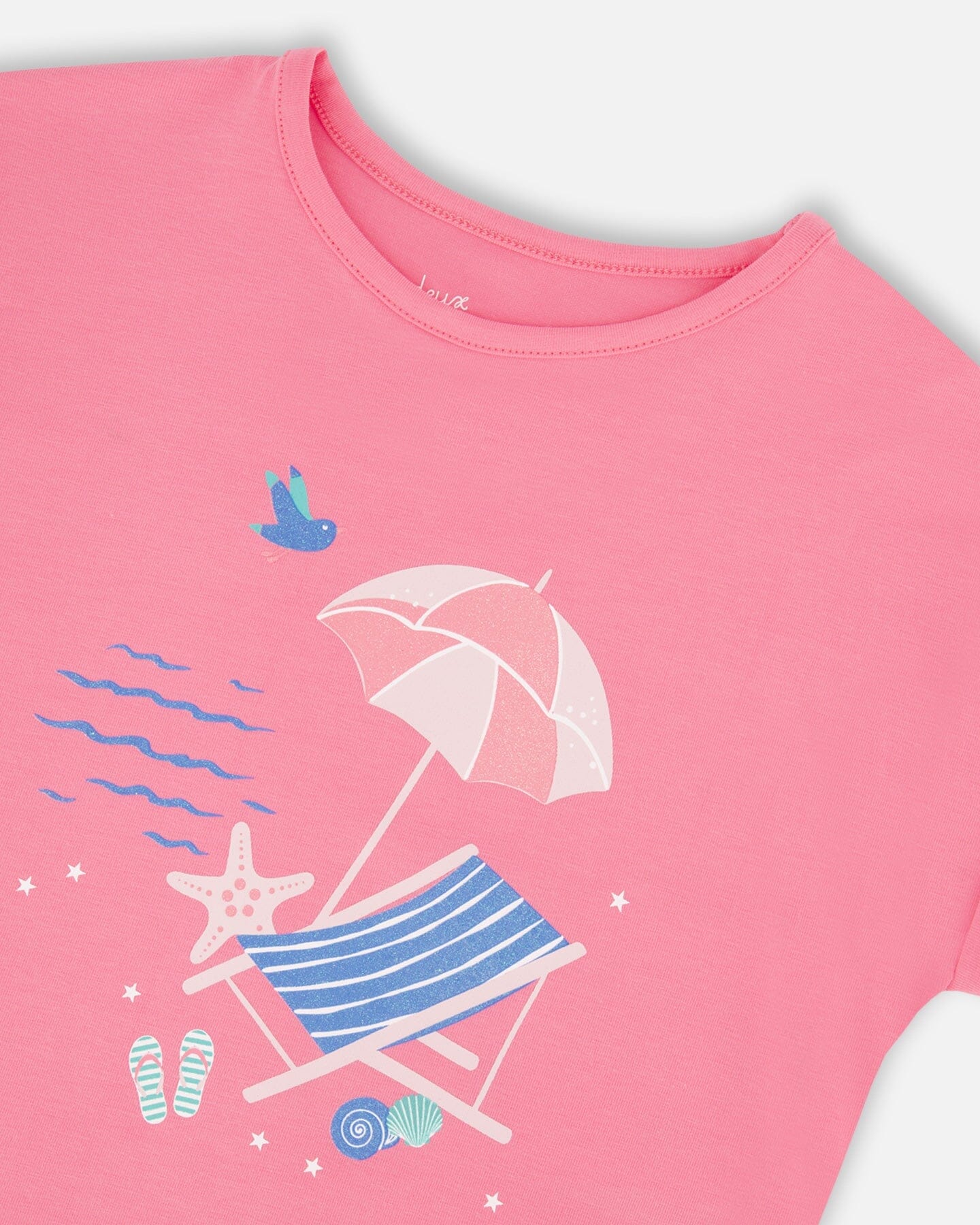 Organic Cotton Jersey T-Shirt Pink - Image 4