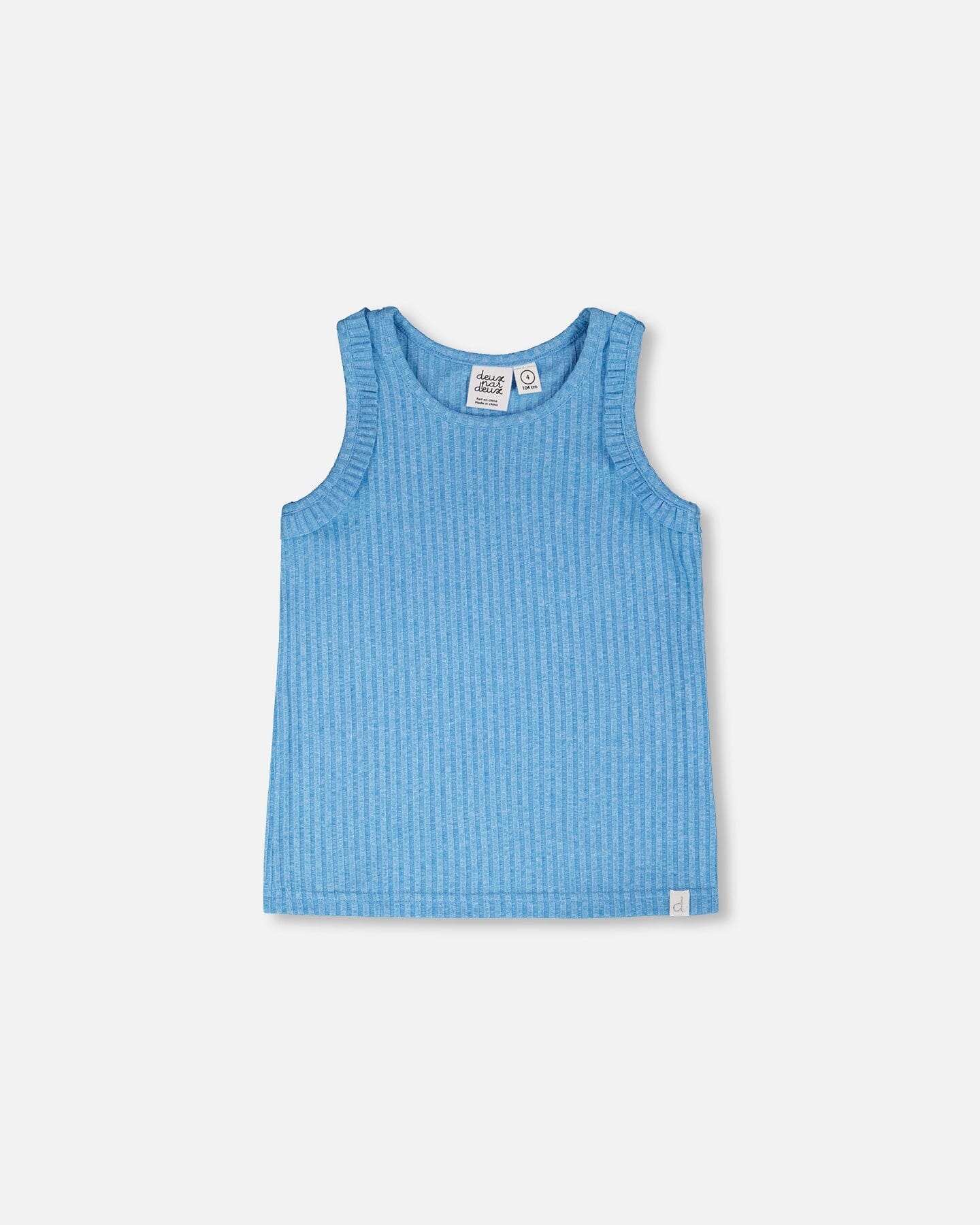 Rib Tank Top Blue - Image 8
