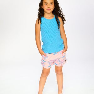Rib Tank Top Blue - Image 4