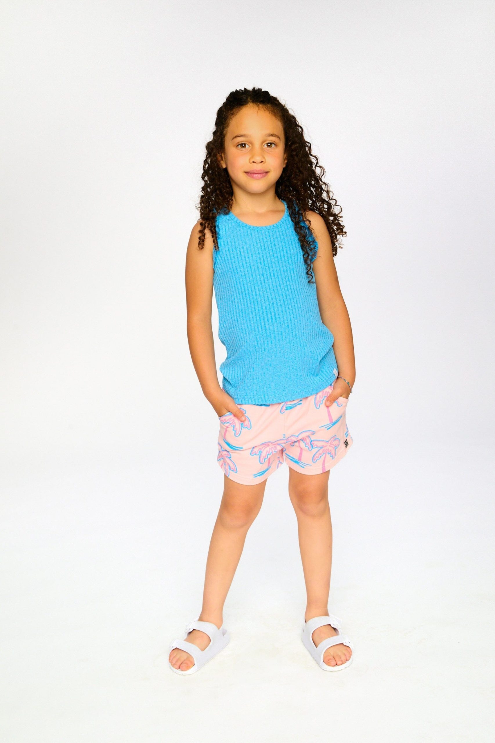 Rib Tank Top Blue - Image 4