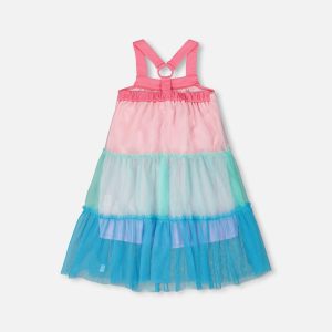 Mesh Dress Pink And Blue - Image 4