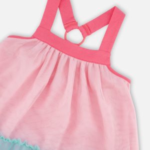 Mesh Dress Pink And Blue - Image 5