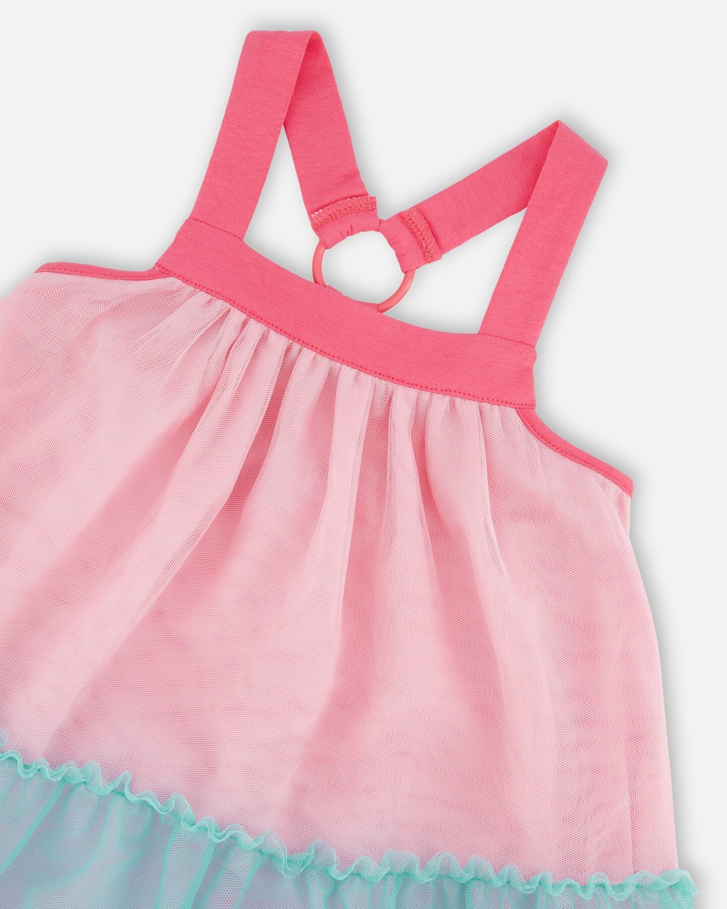 Mesh Dress Pink And Blue - Image 5