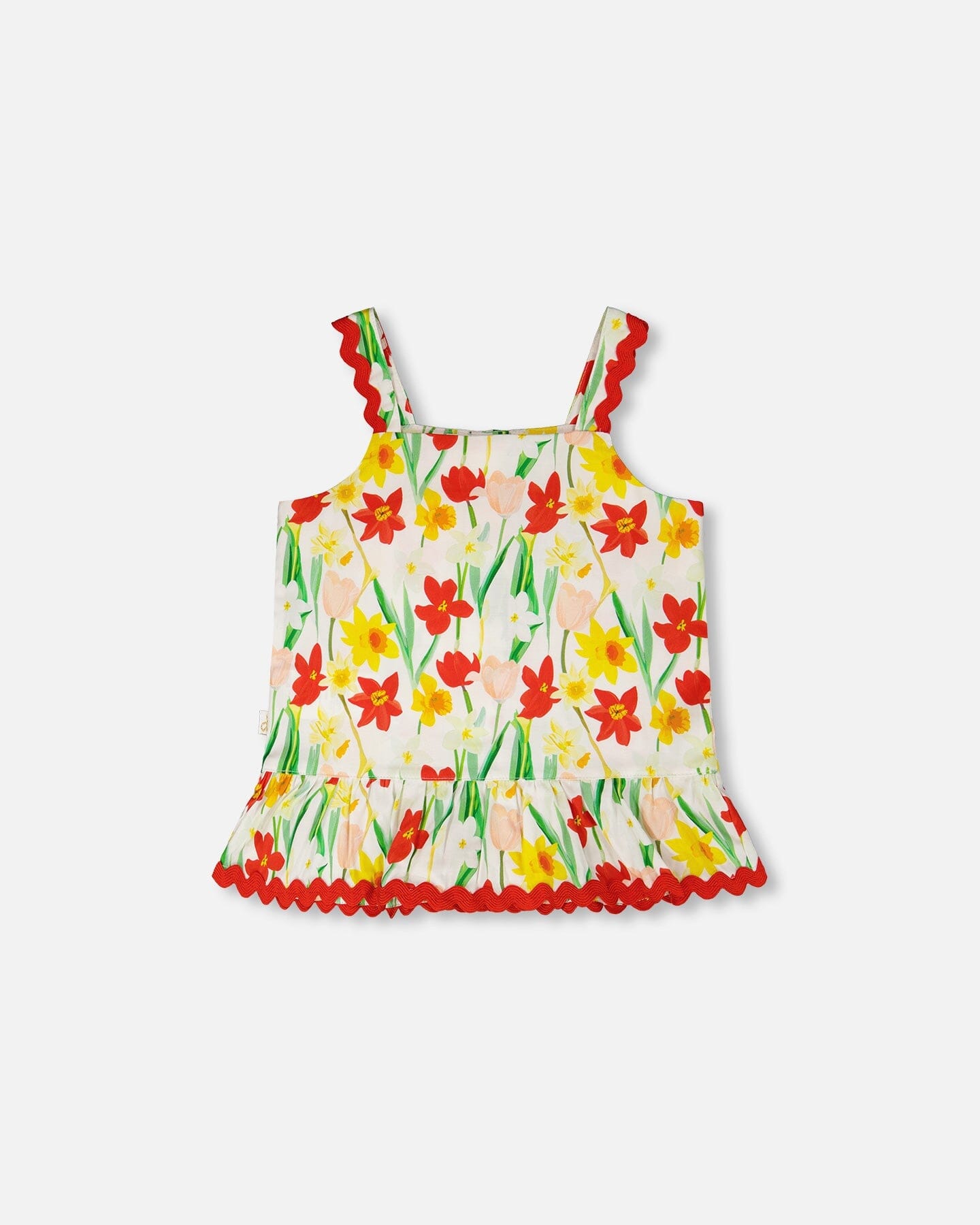 Viscose Top White Daffodil Print - Image 3