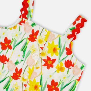 Viscose Top White Daffodil Print - Image 4
