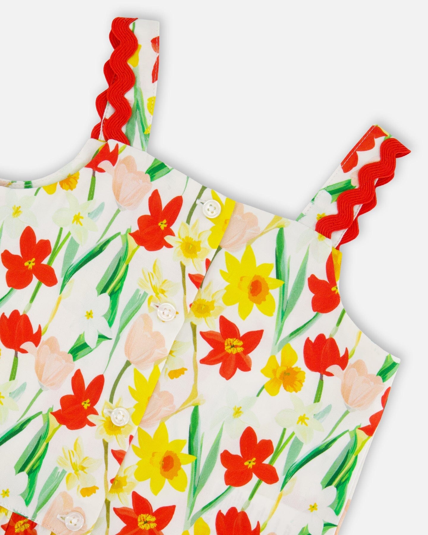 Viscose Top White Daffodil Print - Image 4