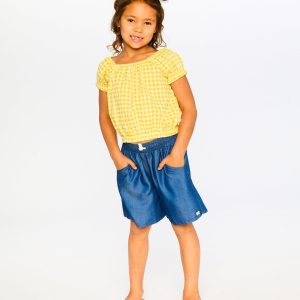 Alternative view of Blue Chambray Bermudas
