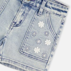 Light Blue Denim Shorts - Image 4