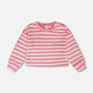 Striped Sweater Pink And White